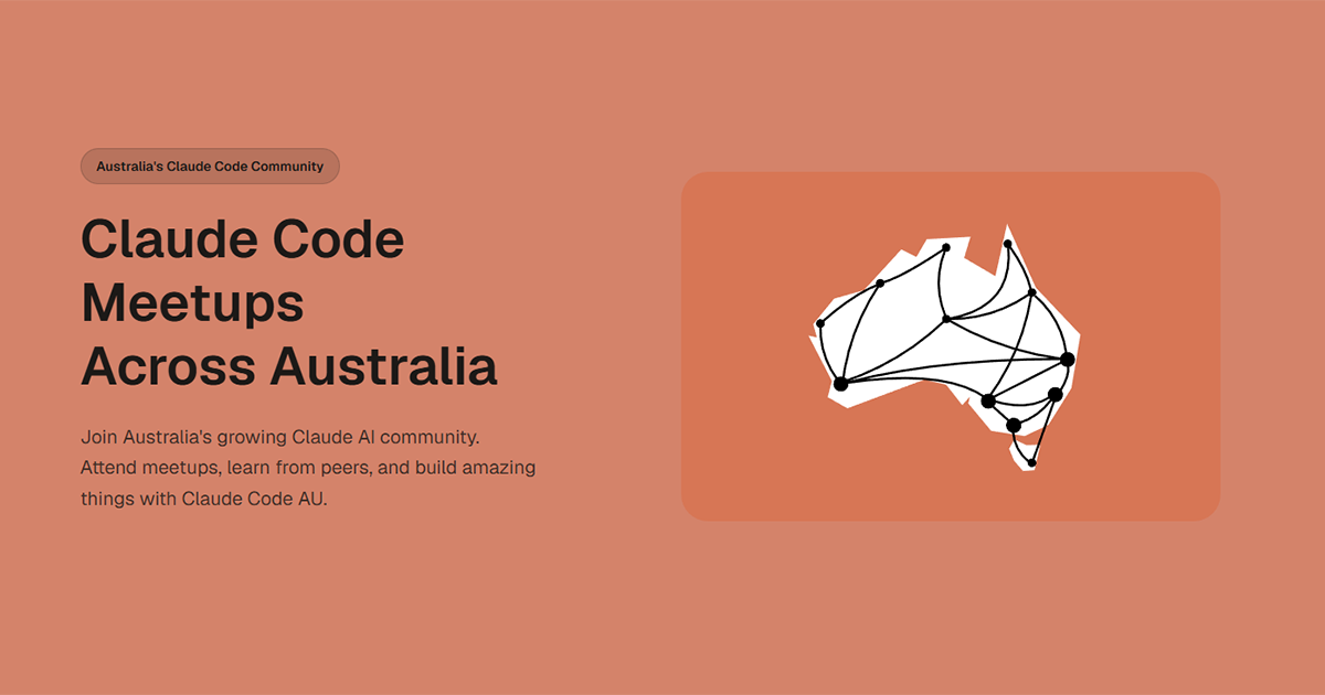 Claude Code Community Australia | Claude Code Meetups